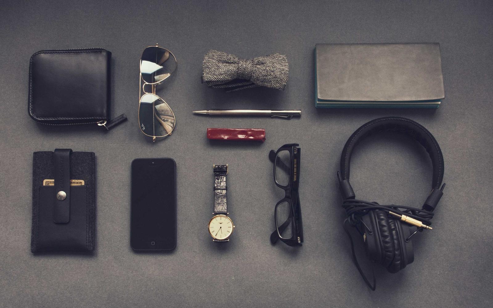 Des accessoires posés à plat